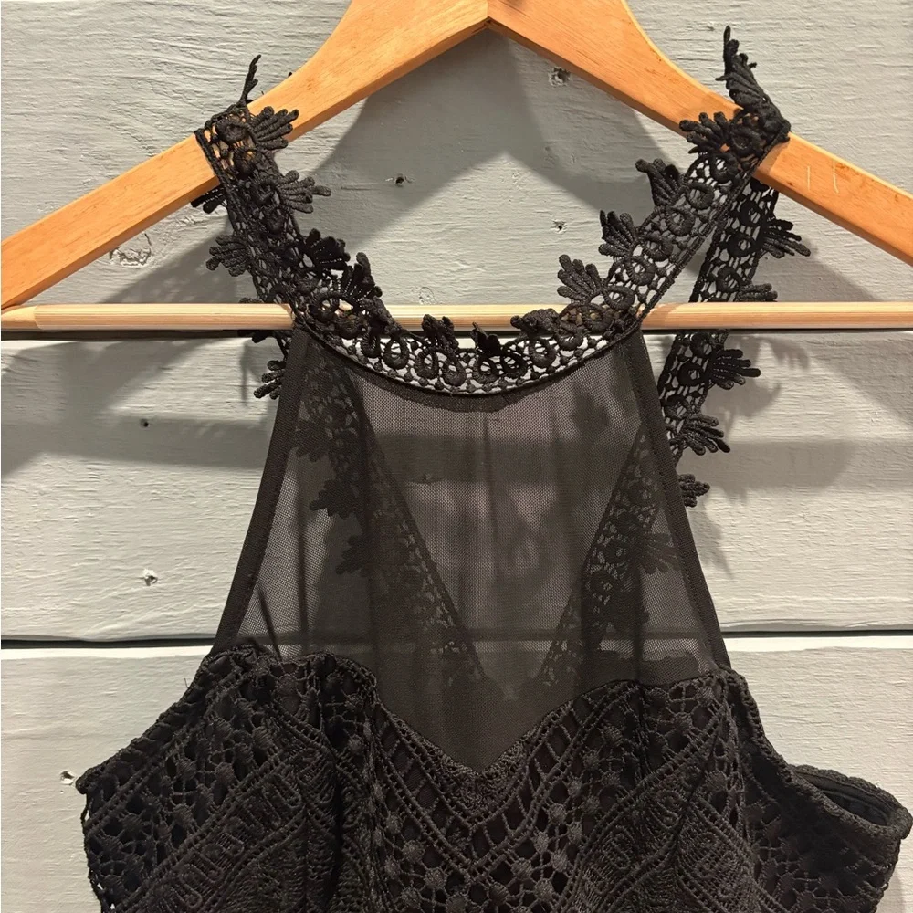Francesca's Collections Black Lace Mini Dress - Picture 3 of 6